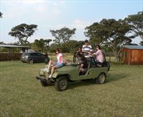 The 'Kraal' having fun collecting wood - Bee Tree Cottage